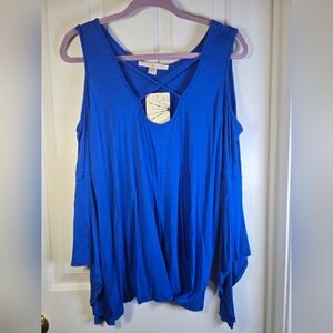 Boston Proper Vibrant Blue Sleeveless Top